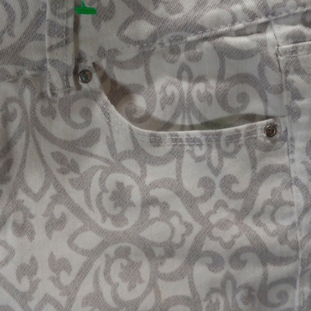 WhiteHouse/Blackmore, White&Toupe Blanc Jeans. Sz 4 R. 28/28 Straight - Picture 3 of 8